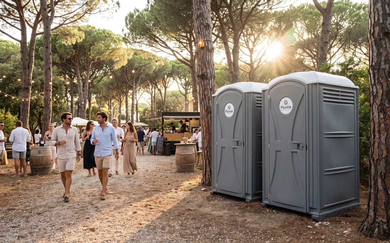Sanitaris portàtils en un esdeveniment