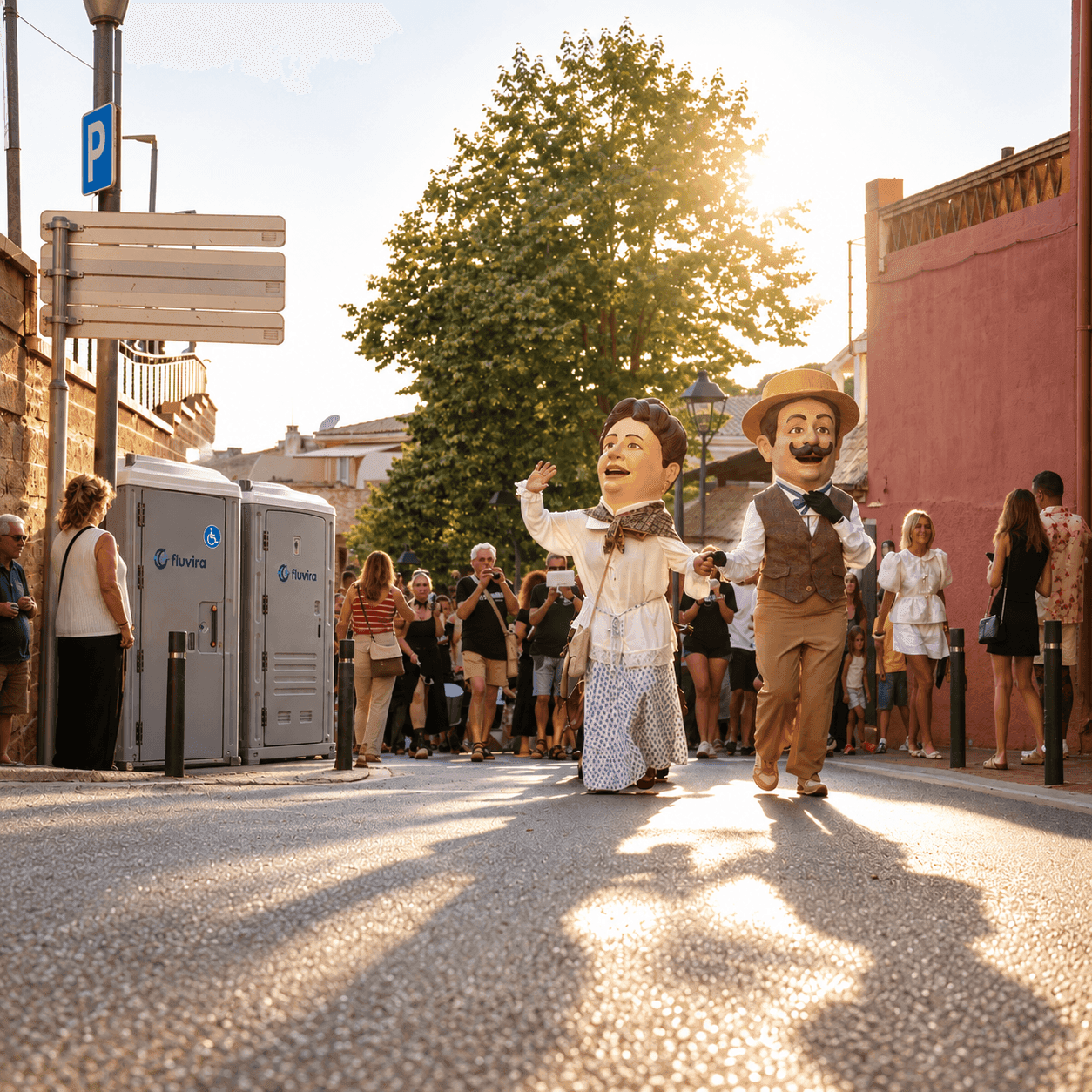 Cabines estàndard i PMR en un entorn de festa major